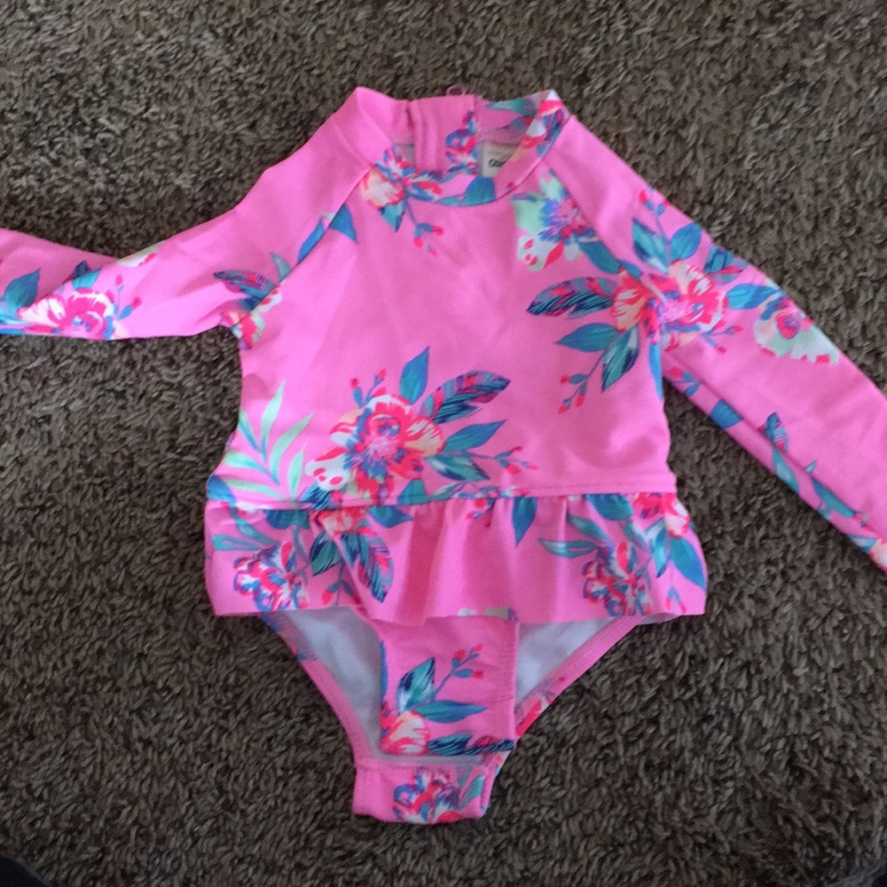 Baby girl long sleeve swim suit
